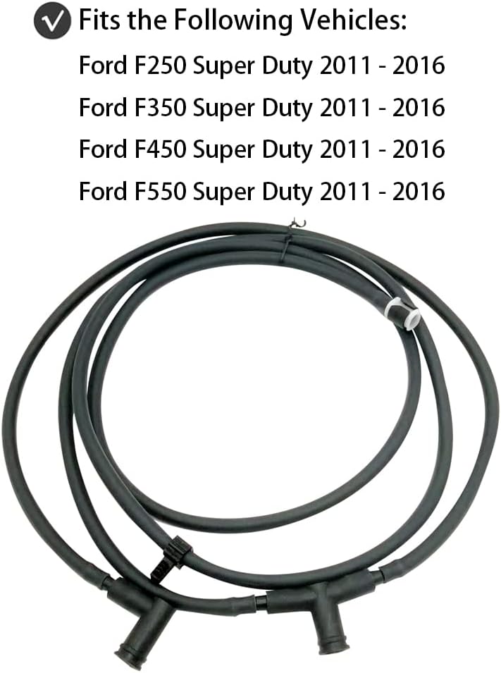 WGBAB Windshield Washer Nozzle Jet Hose Kit for 2011-2016 Ford F250 F350 F450 F550 Super Duty Replace BC3Z-17603-A BC3Z-17K605-B - Image 3